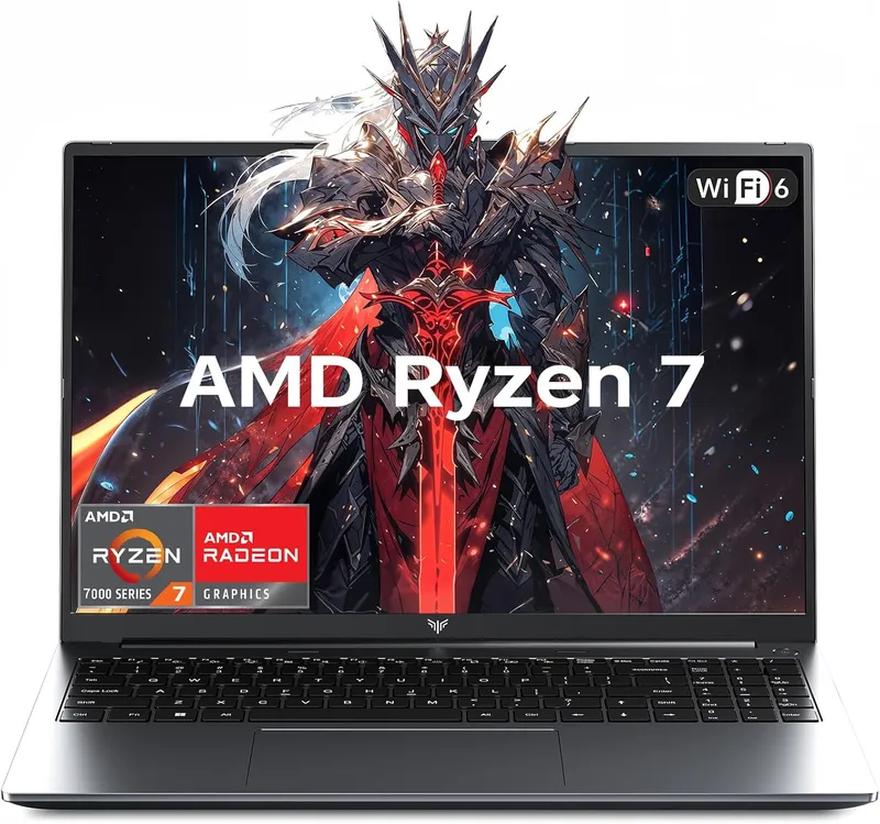 KAIGERR Gaming Laptop, 15.6inch Laptop with AMD Ryzen 7
