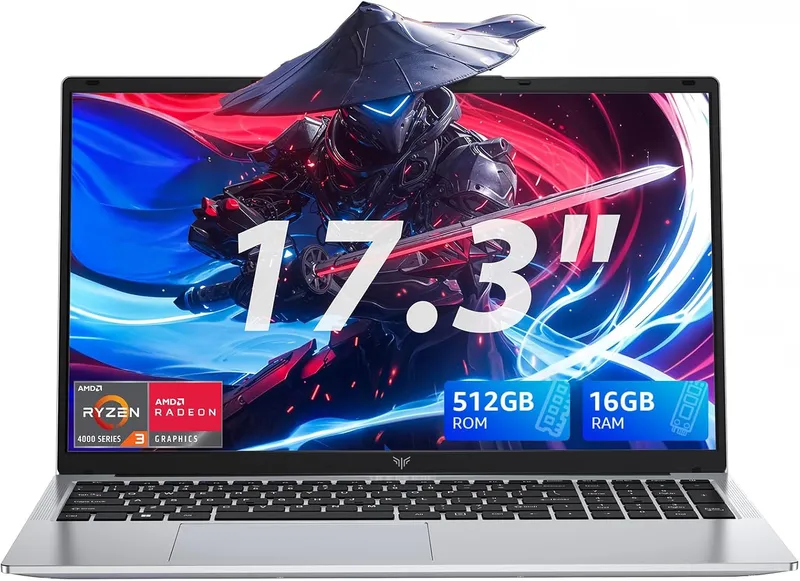 KAIGERR Gaming Laptop,17.3Inch AMD Ryzen 4300U